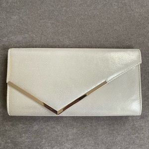 Gold Shimmer Large Clutch with Chain
